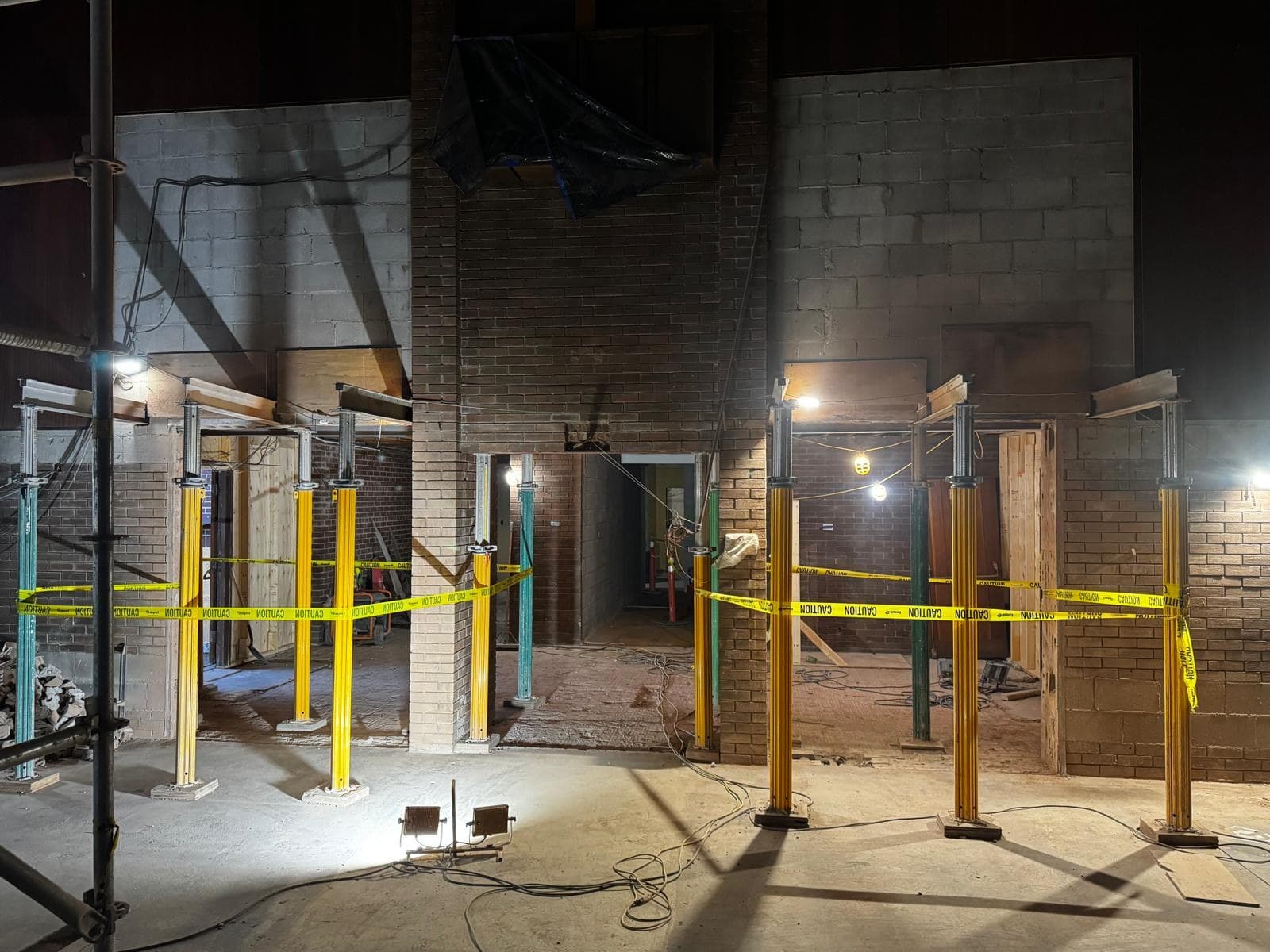Church of the Holy Wisdom interior during selective demolition
